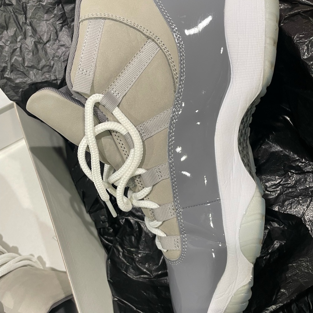 Jordan 11s Cool Gray and White Sneakers - Picture 3 of 8